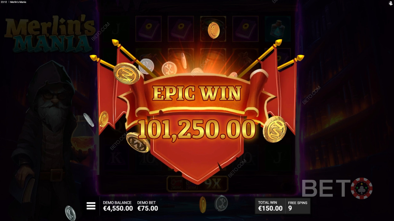 اربح 12,000 ضعف رهانك في ماكينة سلوت Merlin