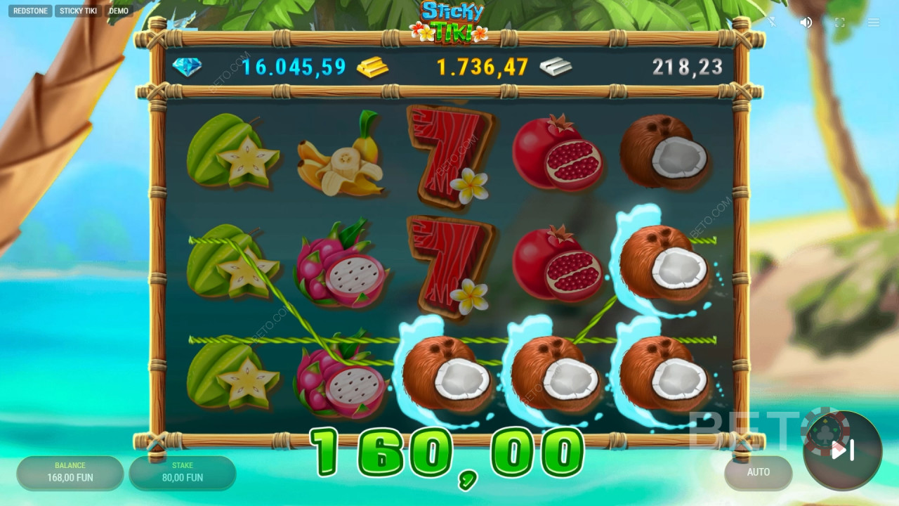 شرح ميزات المكافآت الإضافية في Sticky Tiki من ريدستون