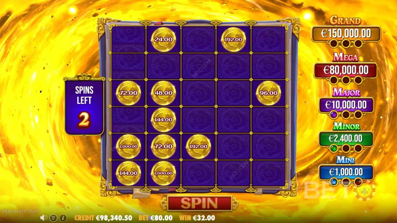 شرح الميزات الإضافية في Spellmaster بواسطة Pragmatic Play