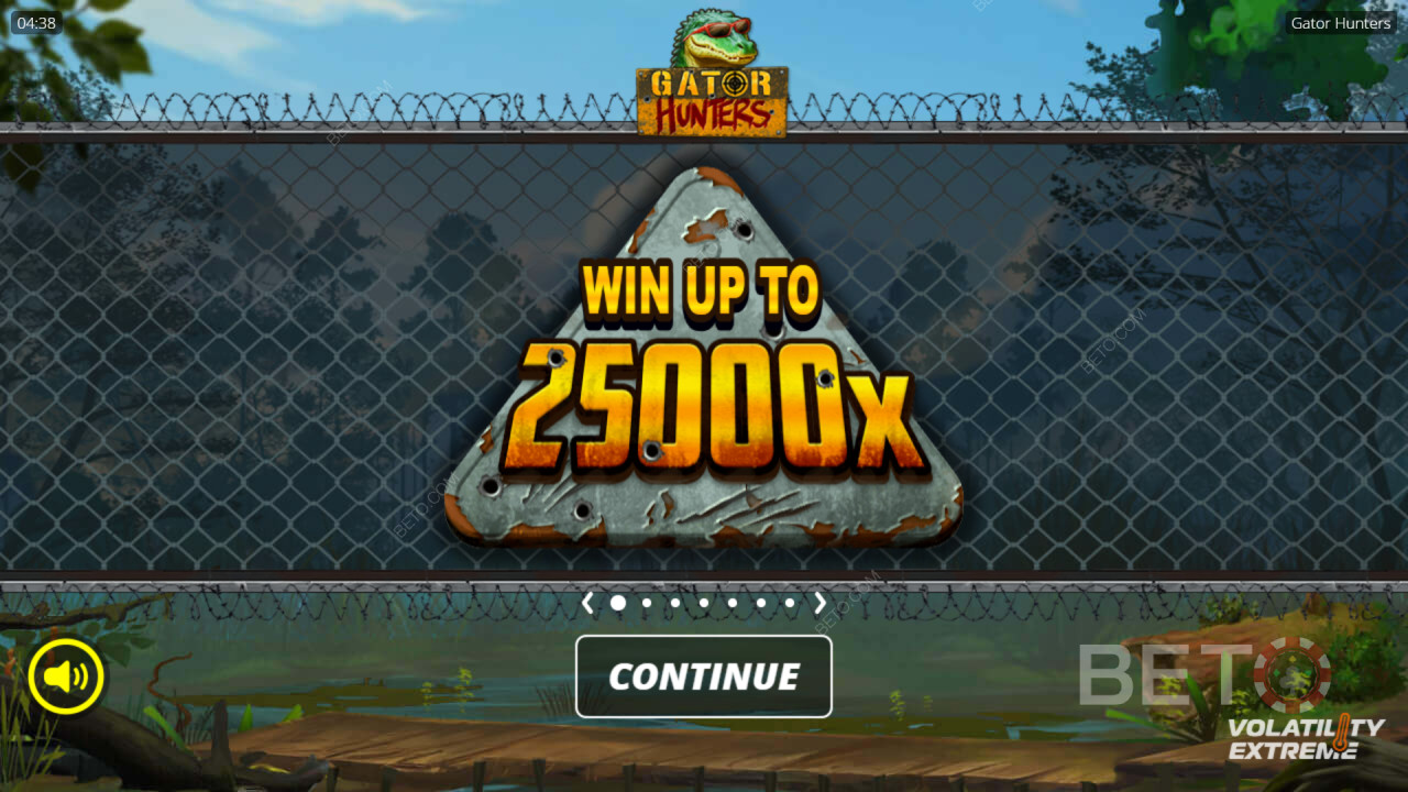 اربح 25,000 ضعف رهانك في لعبة سلوت Gator Hunters!