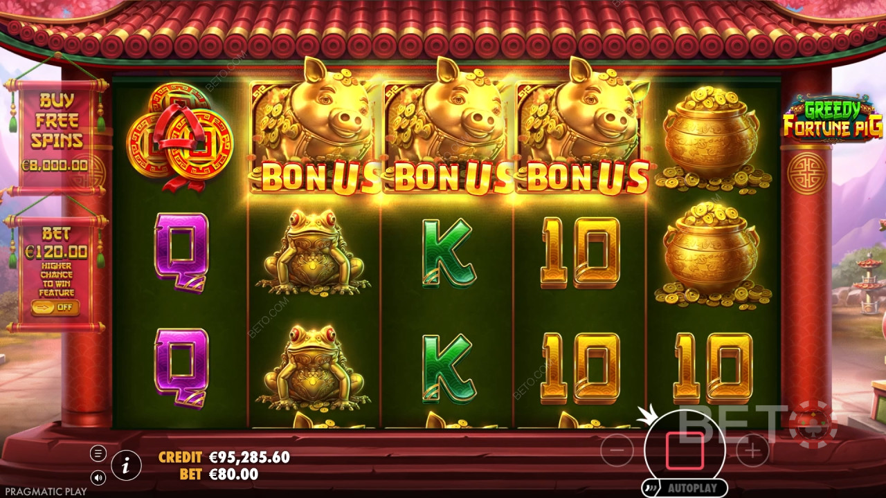 مراجعة خنزير الحظ الجشع من قبل BETO Slots