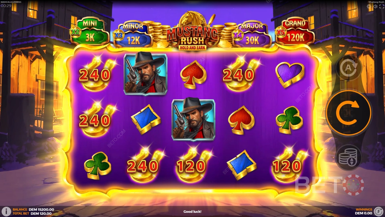 مراجعة Mustang Rush من BETO Slots