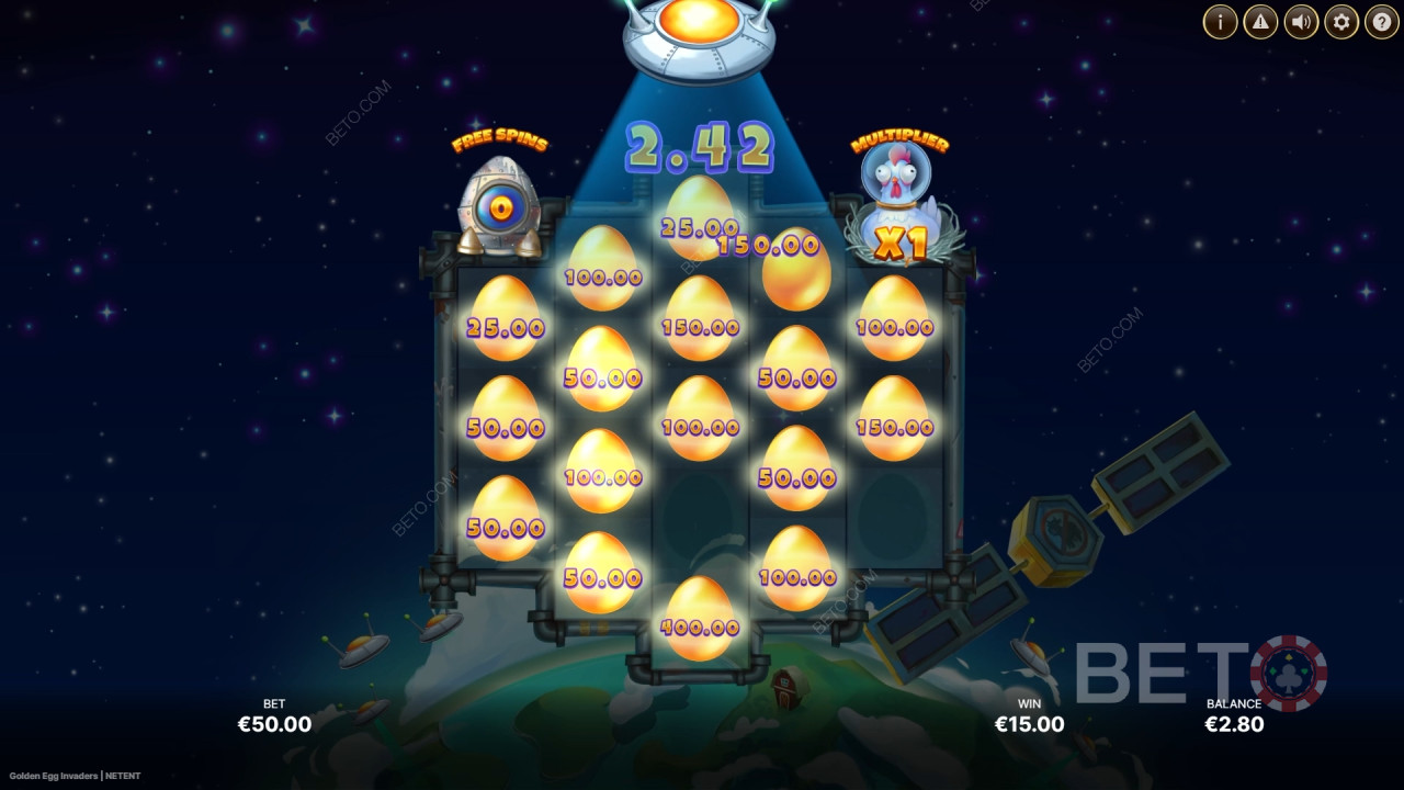 مراجعة غُزاة البيض الذهبي من BETO Slots