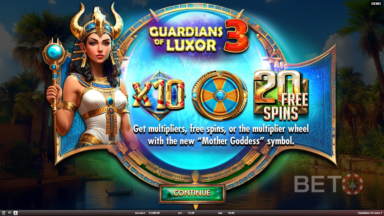 شرح الميزات الإضافية في لعبة «Guardians of Luxor 3» من شركة « Red Rake Gaming»