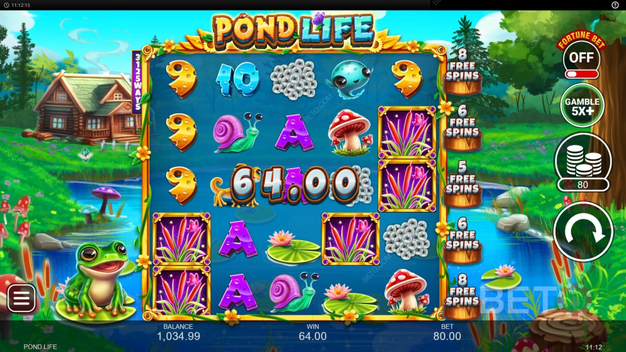 اربح 5,000 ضعف رهانك في سلوت Pond Life Online Slot!