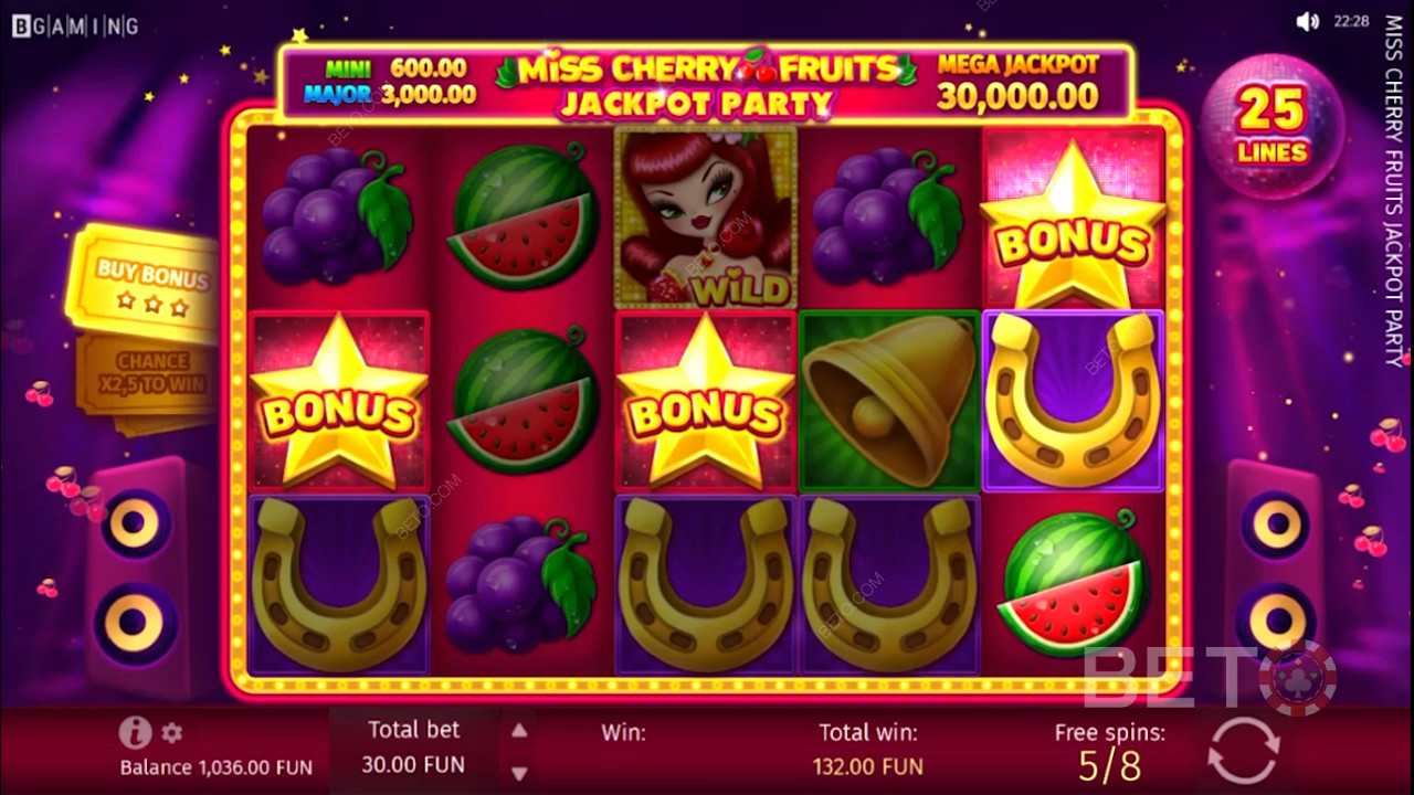 Miss Cherry Fruits Jackpot Party اللعب المجاني