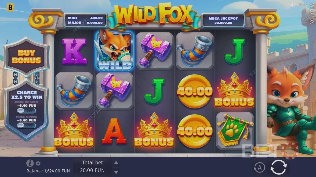 مراجعة لعبة «Wild Fox» من قبل BETO Slots