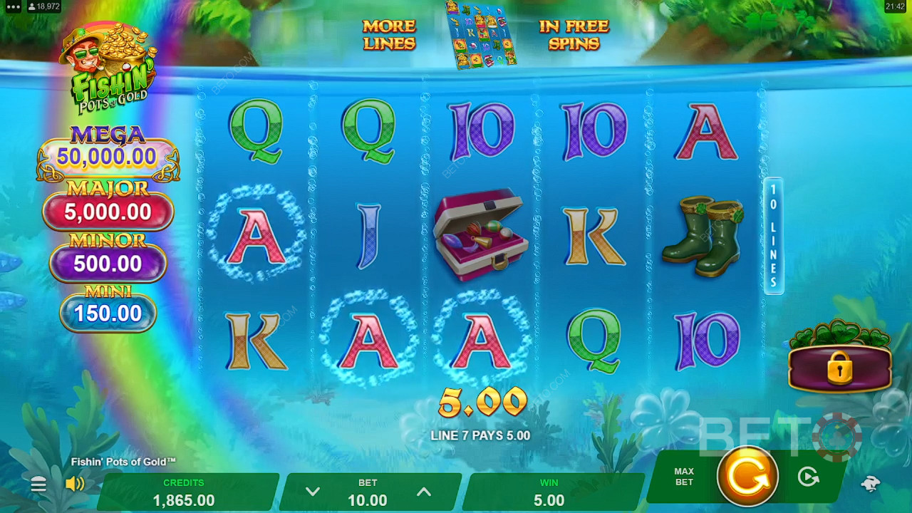 اربح 5,000 ضعف رهانك في فتحة فيديو سلوت فيشين أوف جولد!