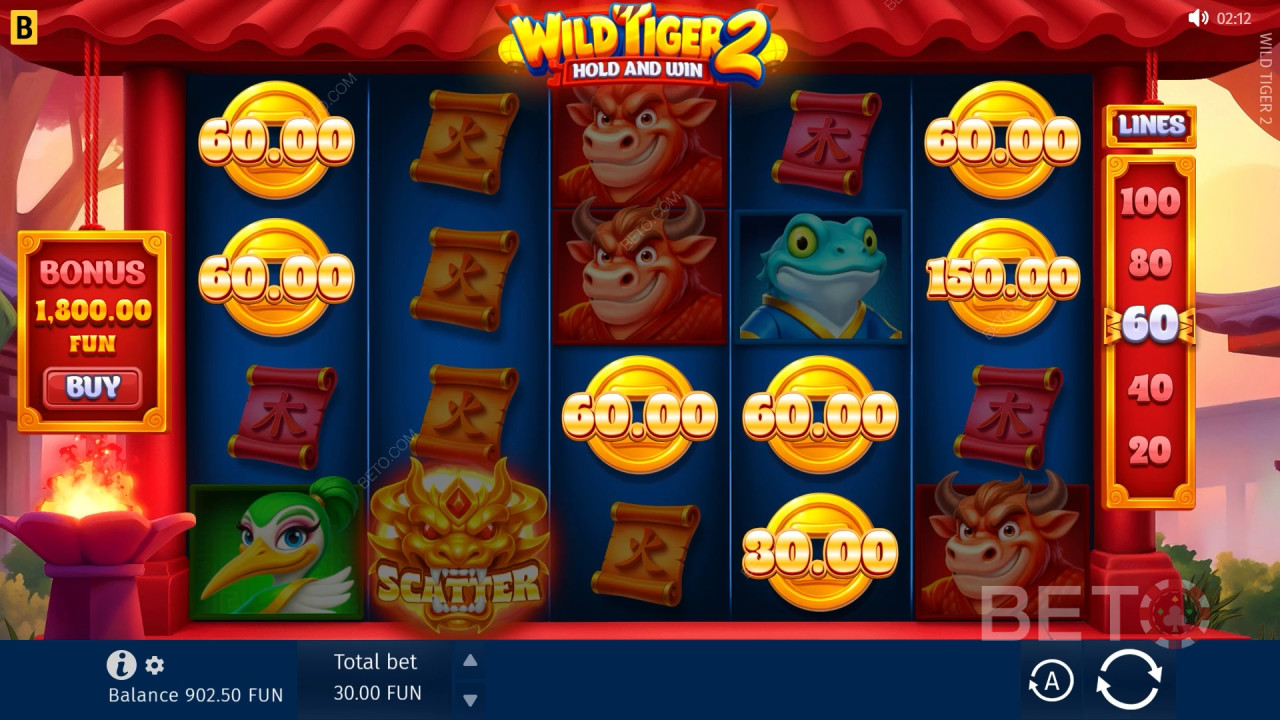 مراجعة لعبة «Wild Tiger 2» من قبل BETO Slots