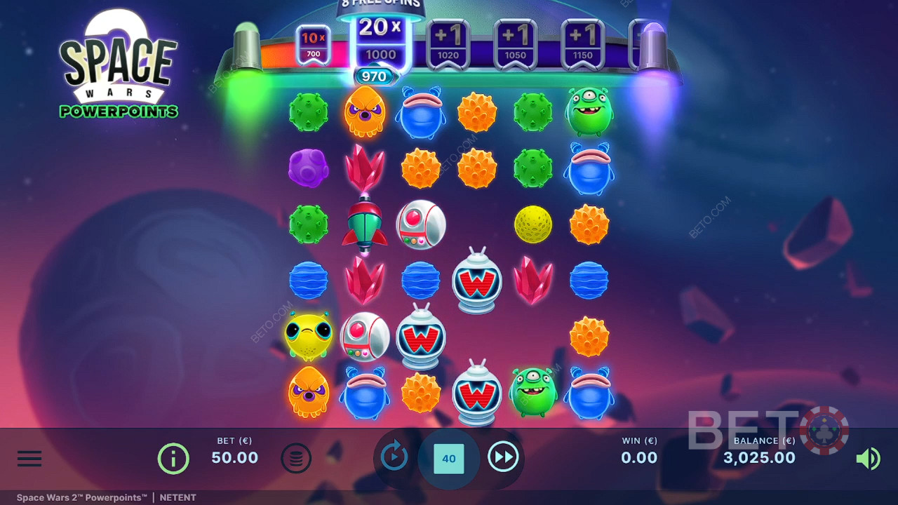 مراجعة نقاط القوة لـ Space Wars 2 Powerpoints بواسطة BETO Slots
