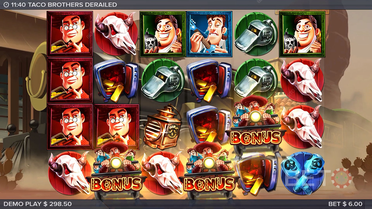مراجعة Taco Brothers Derailed Brothers بواسطة BETO Slots