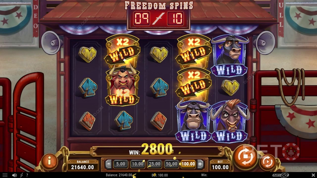 مراجعة الثور في مسابقة رعاة البقر من BETO Slots