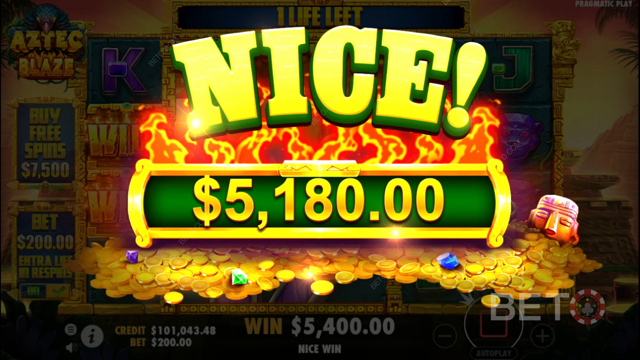 اربح 2,000 ضعف رهانك في فتحة Aztec Blaze على الإنترنت!