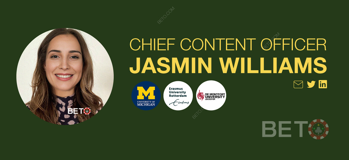 جاسمين ويليامز — المديرة العامة للمحتوى (السلوت والتقييمات عبر الإنترنت)