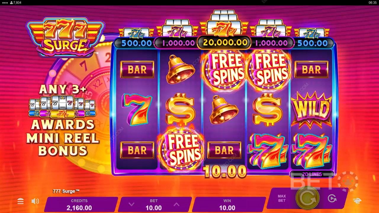 مراجعة 777 Surge Surge من BETO Slots