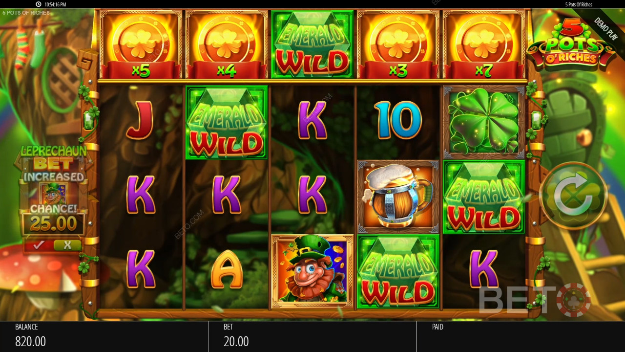 مراجعة 5 أواني الثروات من BETO Slots