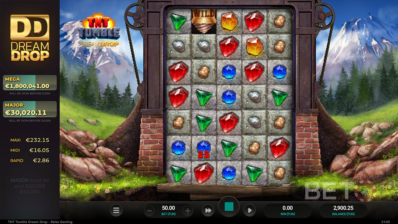 مراجعة TNT Tumble Dream Drop من BETO Slots